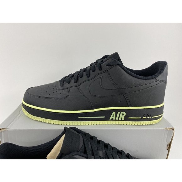 Nike Air Force 1 Low Ribbon Volt Black Men's Size 14 Sneakers Shoes - Picture 5 of 12